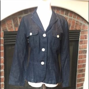 Ralph Lauren Fitted Dark Blue Denim Jacket